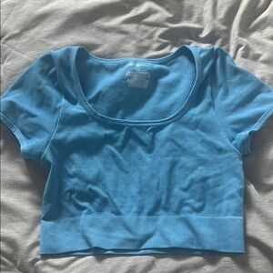 Wild Fable Blue Fitted Crop T-Shirt women’s size medium